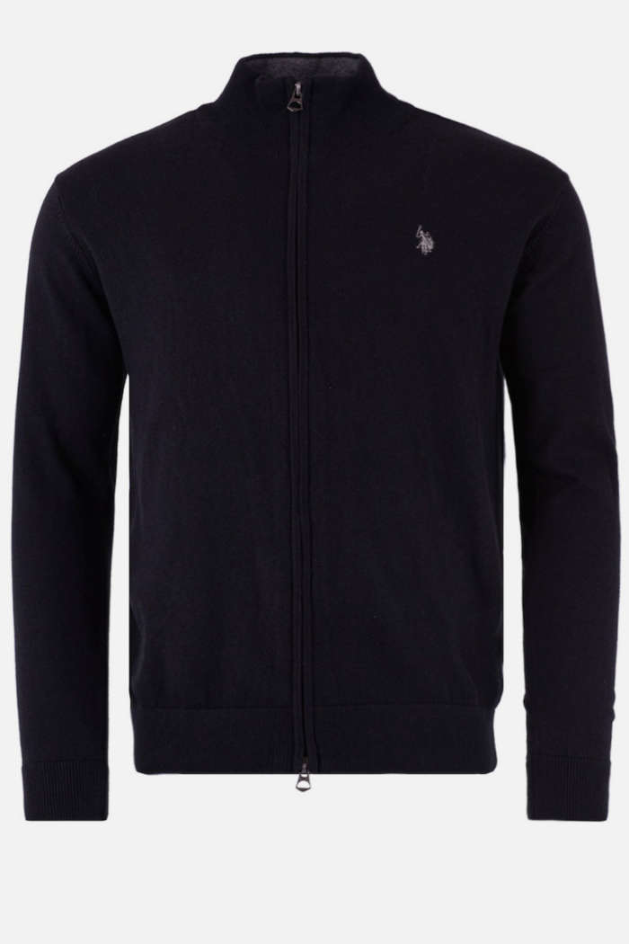 US POLO ASSN MEN LEO FULL ZIP KNITTED CARDIGAN