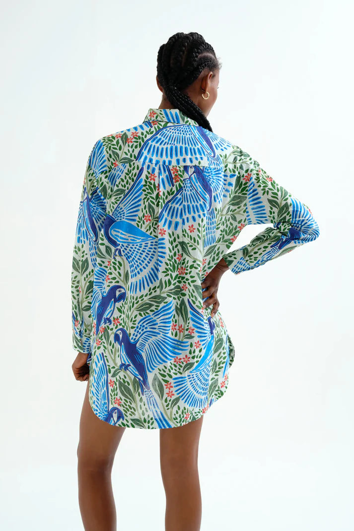 COMPANIA FANTASTICA PARROT PRINT SHIRT