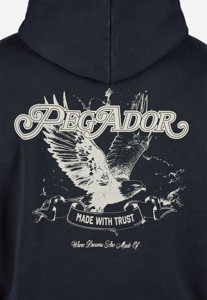 PEGADOR BARTER OVERSIZED BACK EMBROIDERY HOODIE