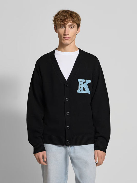 KARL KANI STAR K KNITTED V CARDIGAN