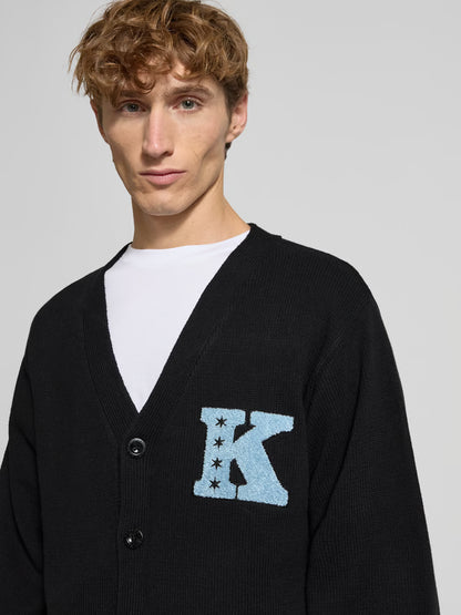 KARL KANI STAR K KNITTED V CARDIGAN