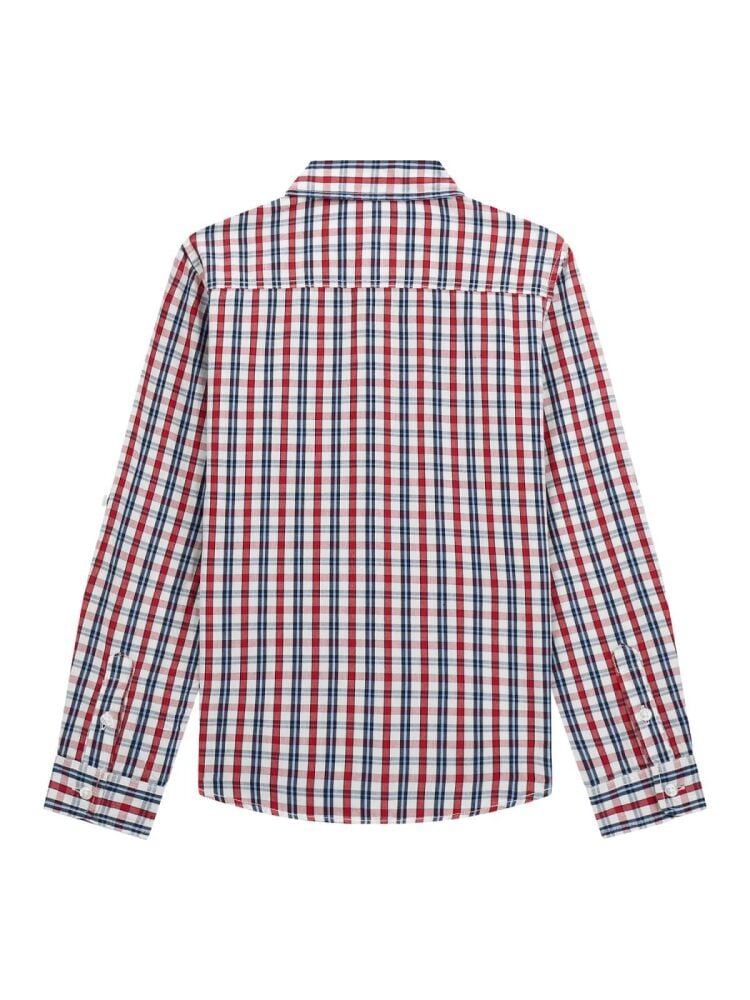 GUESS JEANS BOY POPLIN CHECK SHIRT