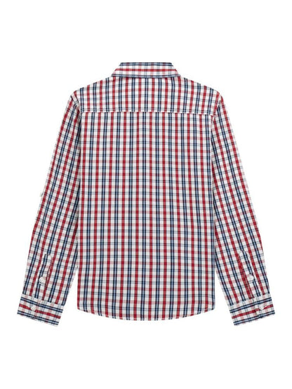 GUESS JEANS BOY POPLIN CHECK SHIRT
