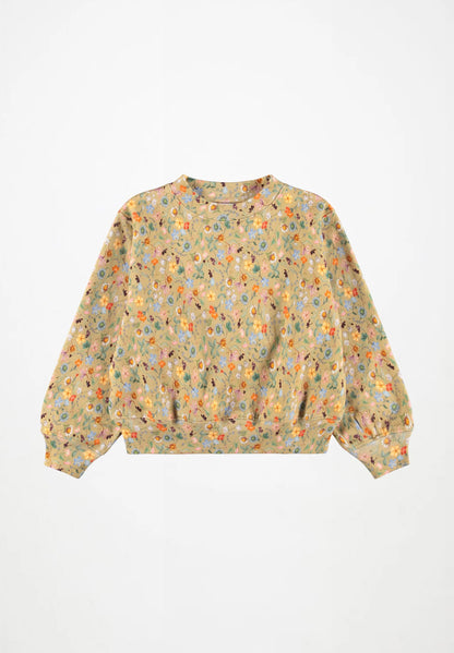 MOLO KIDS GIRLS ALLOVER FLOWERS PRINT SWEATSHIRT