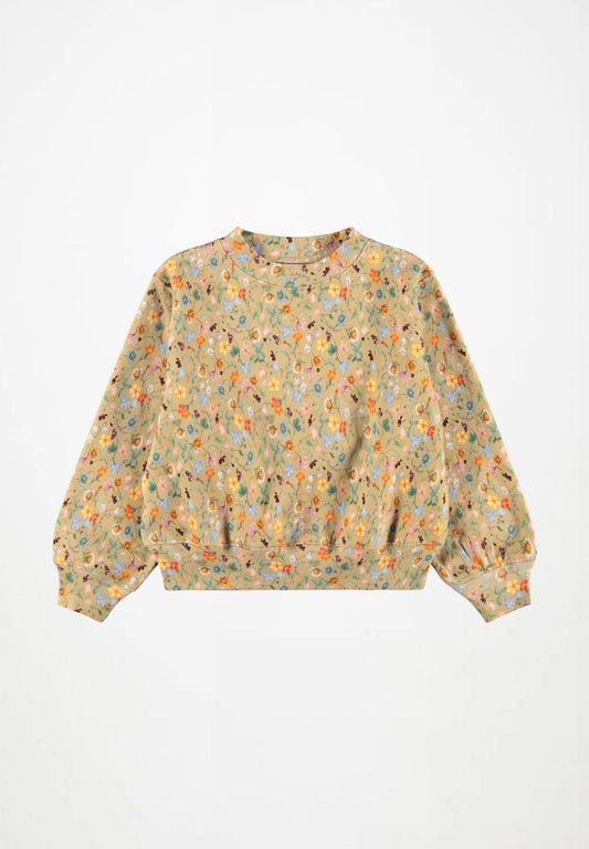 MOLO KIDS GIRLS ALLOVER FLOWERS PRINT SWEATSHIRT
