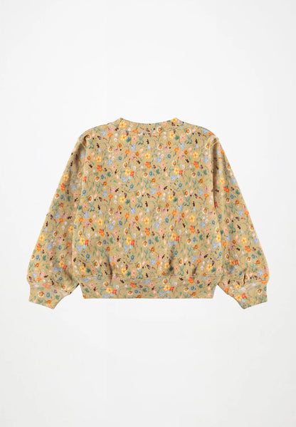 MOLO KIDS GIRLS ALLOVER FLOWERS PRINT SWEATSHIRT