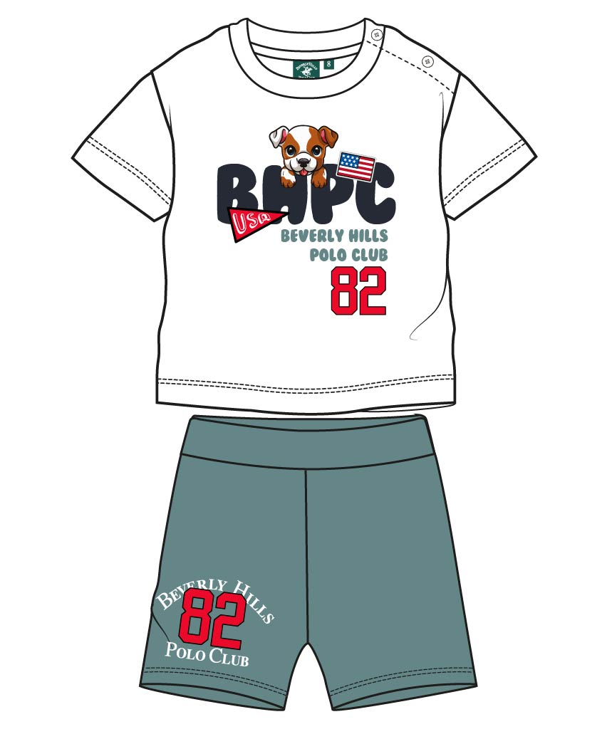 BEVERLY HILLS POLO CLUB SET T SHIRT & SHORT
