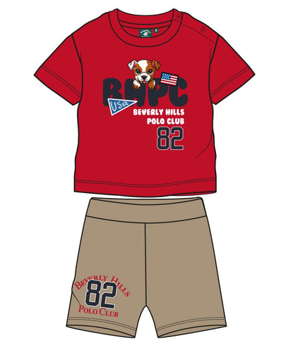 BEVERLY HILLS POLO CLUB KIDS SET T SHIRT & SHORT
