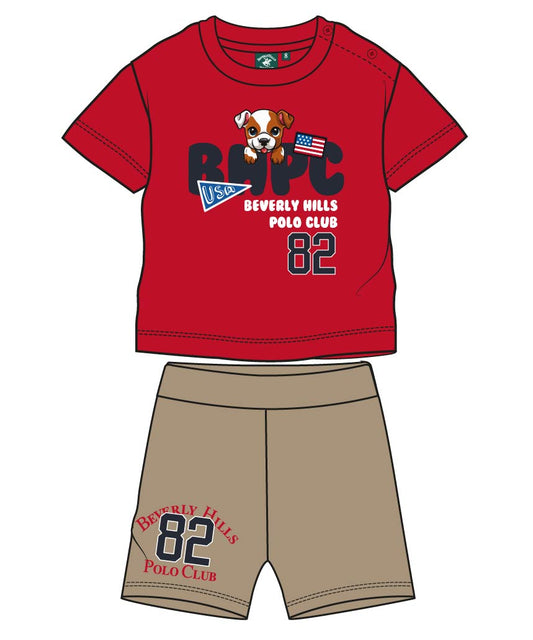 BEVERLY HILLS POLO CLUB KIDS SET T SHIRT & SHORT