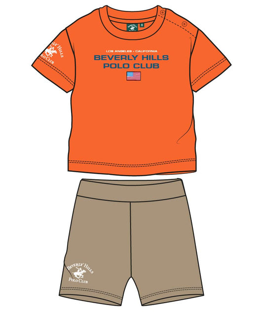 BEVERLY HILLS POLO CLUB KIDS SET T SHIRT & SHORT