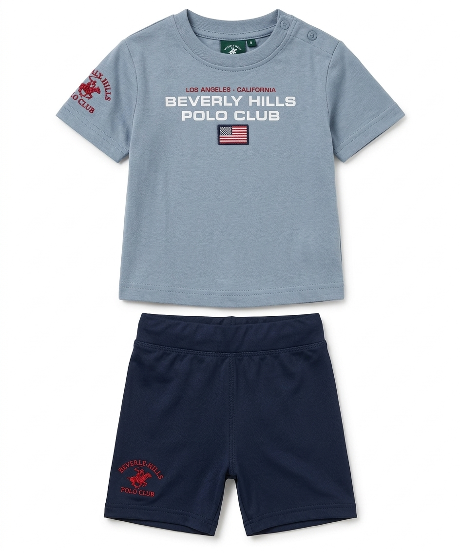 BEVERLY HILLS POLO CLUB SET T SHIRT & CARGO SHORT