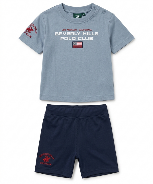 BEVERLY HILLS POLO CLUB SET T SHIRT & CARGO SHORT
