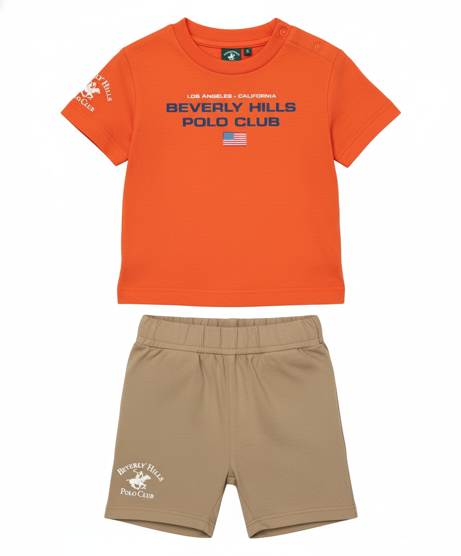 BEVERLY HILLS POLO CLUB KIDS SET T SHIRT & SHORT