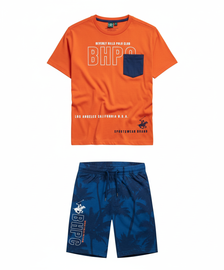 BEVERLY HILLS POLO CLUB KIDS SET T SHIRT & SHORT