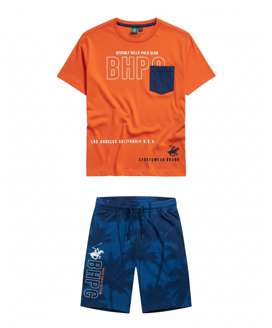 BEVERLY HILLS POLO CLUB KIDS SET T SHIRT & SHORT