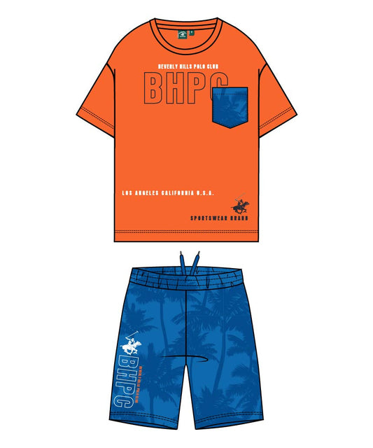 BEVERLY HILLS POLO CLUB KIDS SET T SHIRT & SHORT