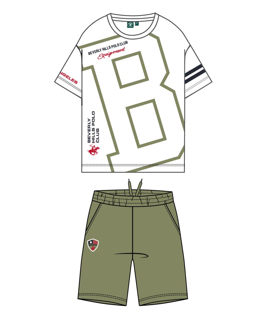 BEVERLY HILLS POLO CLUB KIDS SET T SHIRT & SHORT