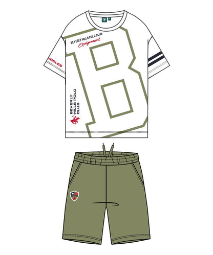 BEVERLY HILLS POLO CLUB KIDS SET T SHIRT & SHORT