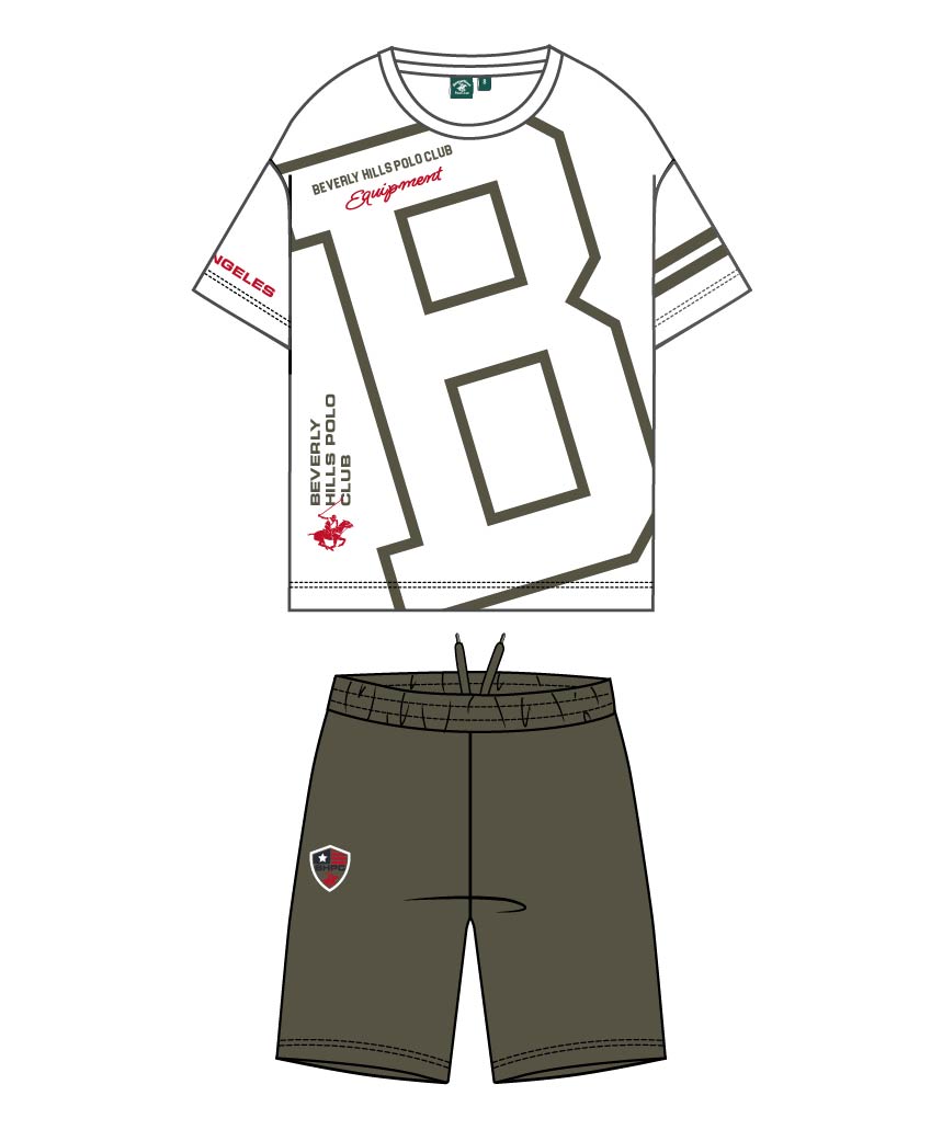 BEVERLY HILLS POLO CLUB KIDS SET T SHIRT & SHORT