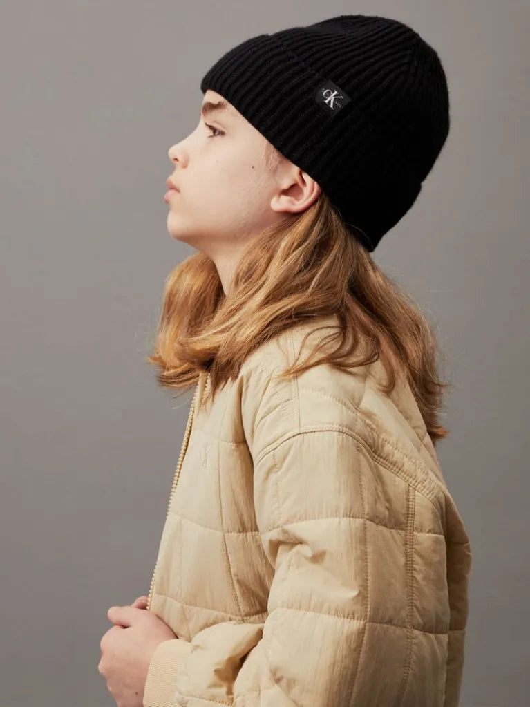 CALVIN KLEIN UNISEX RIBBED BEANIE