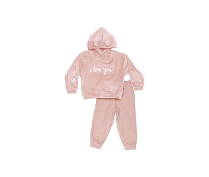 NEW COLLEGE KIDS VELVET HOODED TRACKSUIT