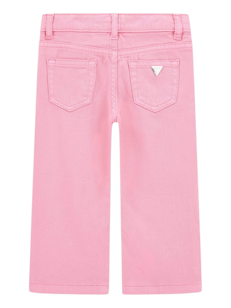 GUESS JEANS TWILL WIDE LEG SEQUIN STARS PANTS