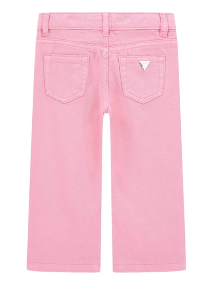 GUESS JEANS TWILL WIDE LEG SEQUIN STARS PANTS