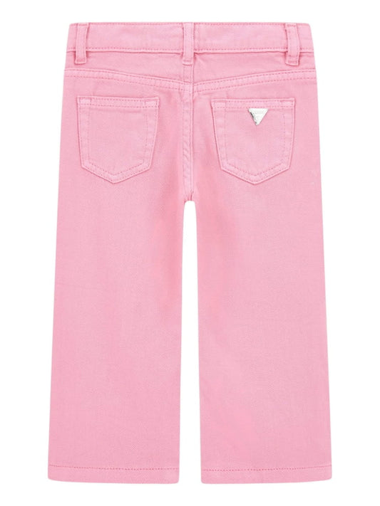 GUESS JEANS TWILL WIDE LEG SEQUIN STARS PANTS