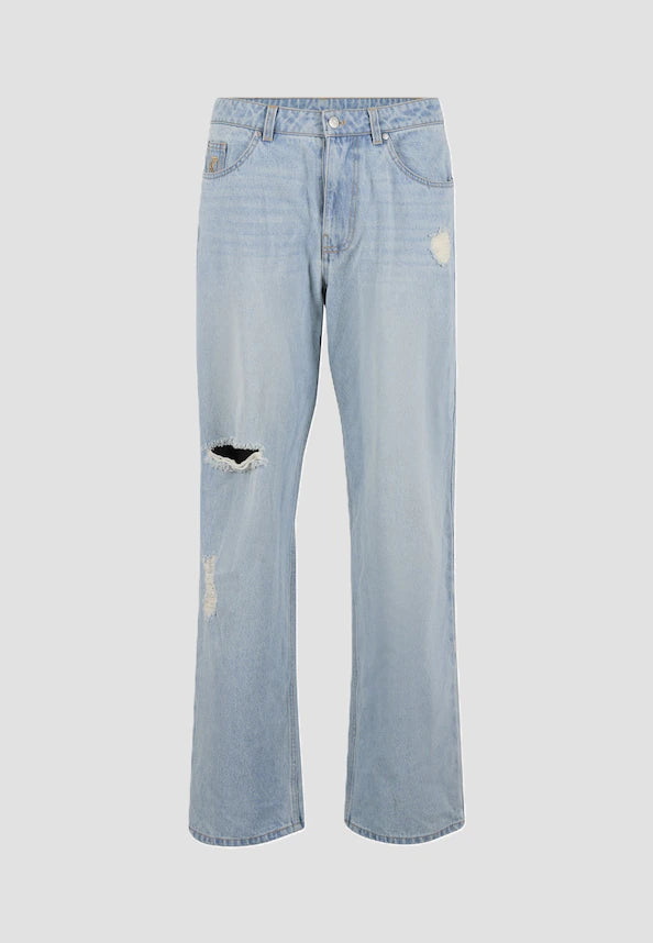 KARL KANI OG DISTRESSED STRAIGHT LEG JEANS