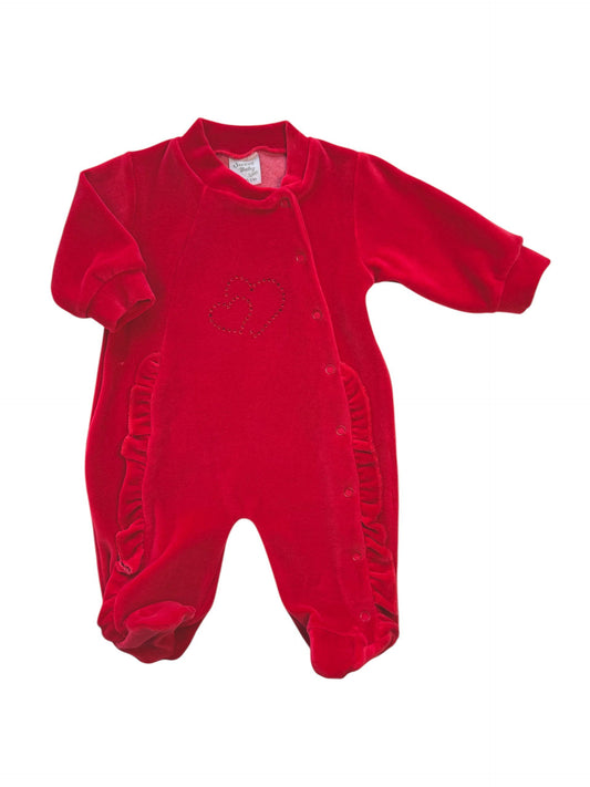 SWEET BABY GIRL VELVET BABYSUIT