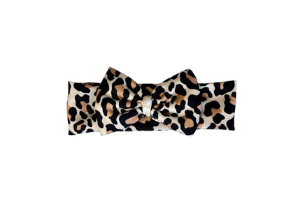 SWEET BABY GIRL ANIMAL PRINT BOW HAIRBAND