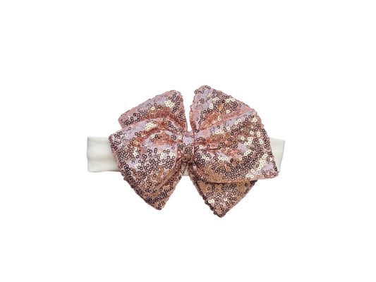 SWEET BABY GIRLS GLITTER BOW HAIRBAND