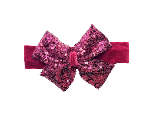 SWEET BABY GLITTER BOW HAIRBAND