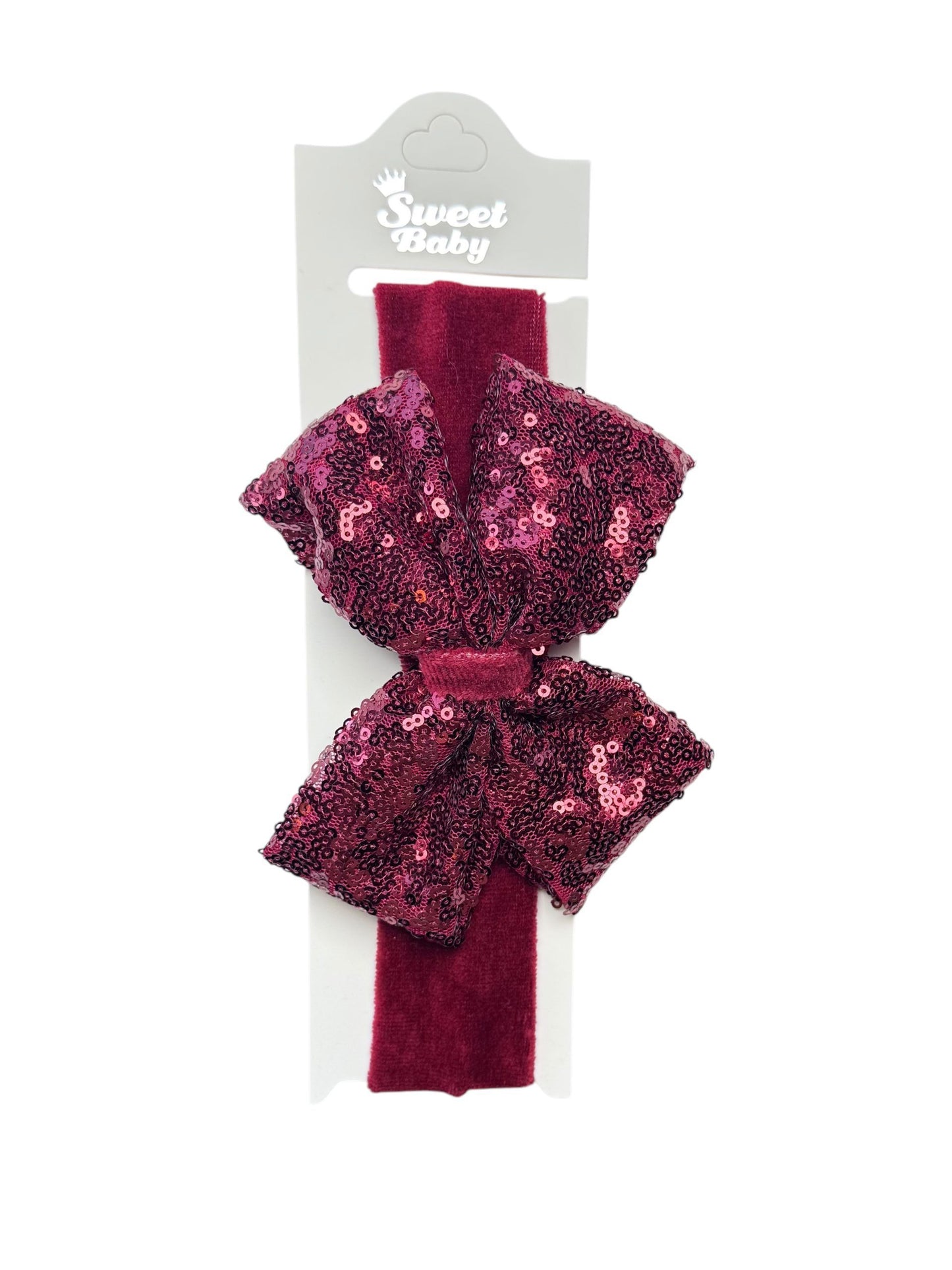 SWEET BABY GLITTER BOW HAIRBAND
