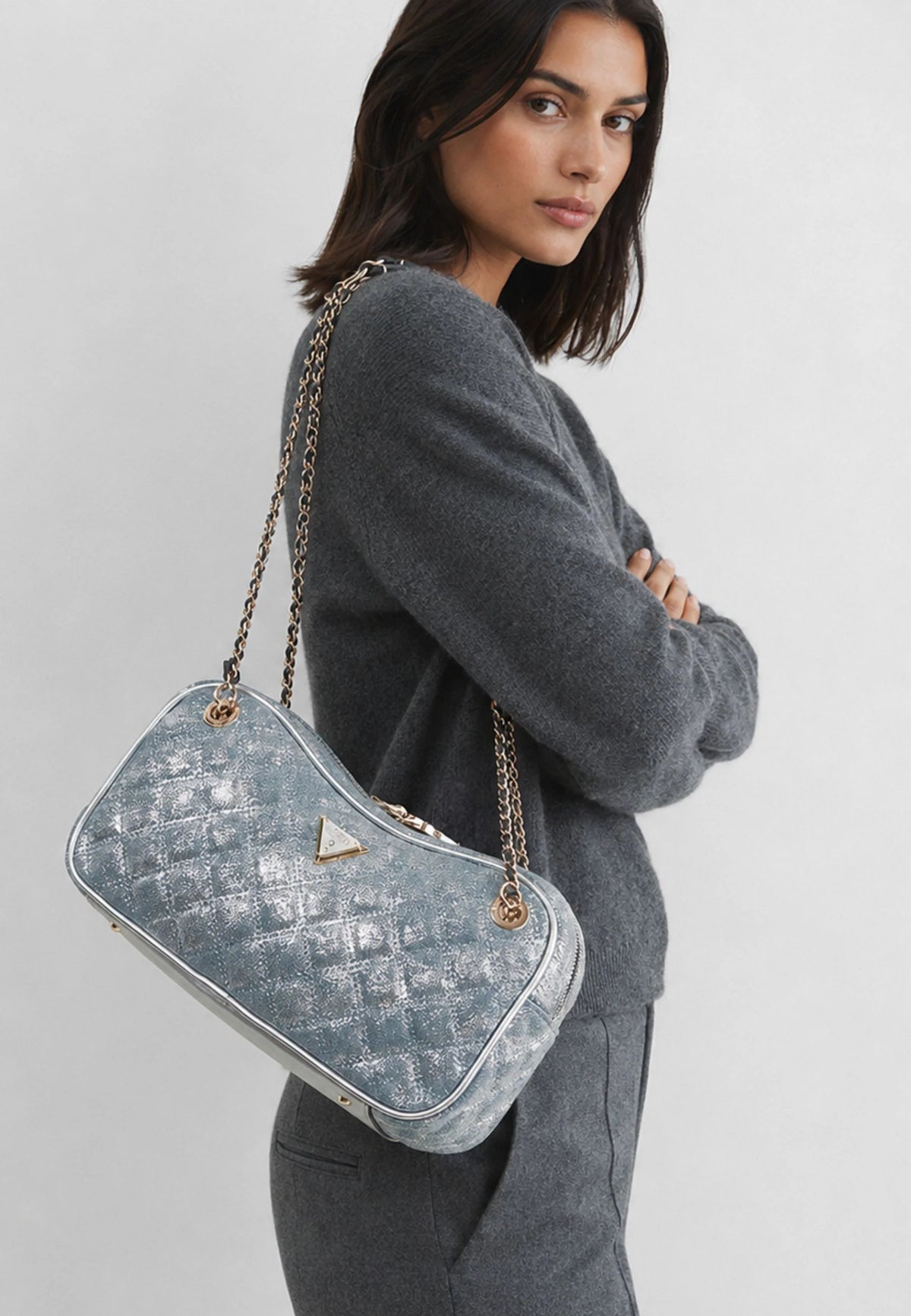 GUESS GIULLY II SHOULDER SATCHEL BAG