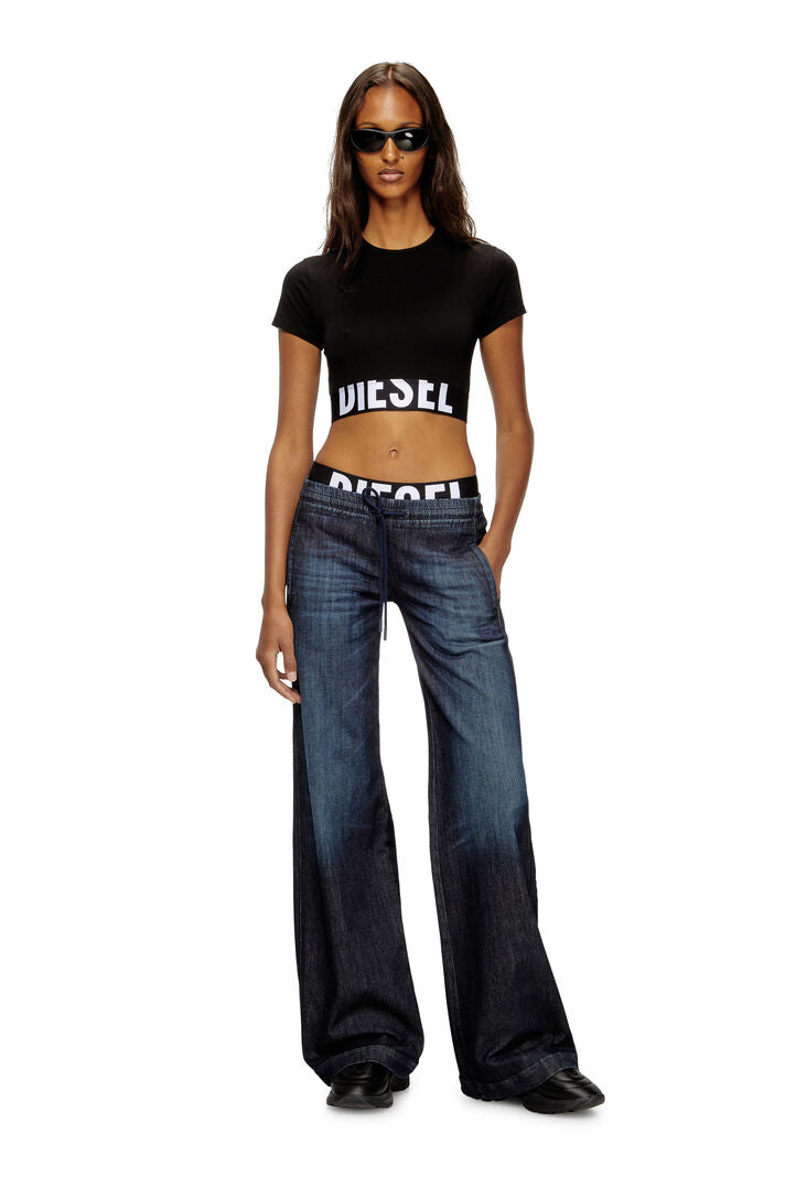 DIESEL UFTEE-SPORT-CROPPED-T-SHIRT
