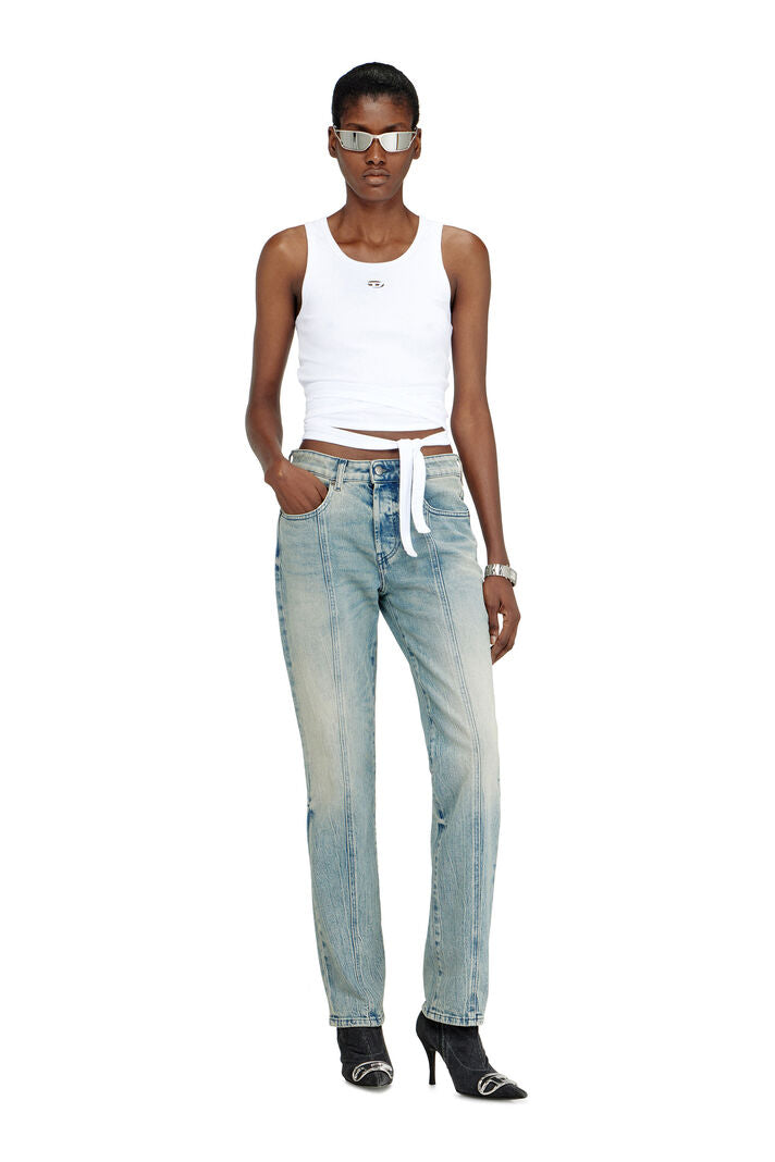 DIESEL WOMAN CROP TOP WITH WRAP-AROUND DESIGN