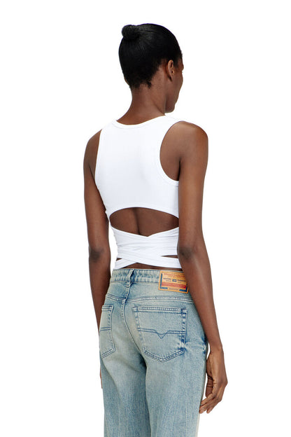 DIESEL WOMAN CROP TOP WITH WRAP-AROUND DESIGN