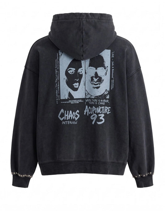 ACUPUNCTURE FASHION GRAPHIC PUNKER HOODIE