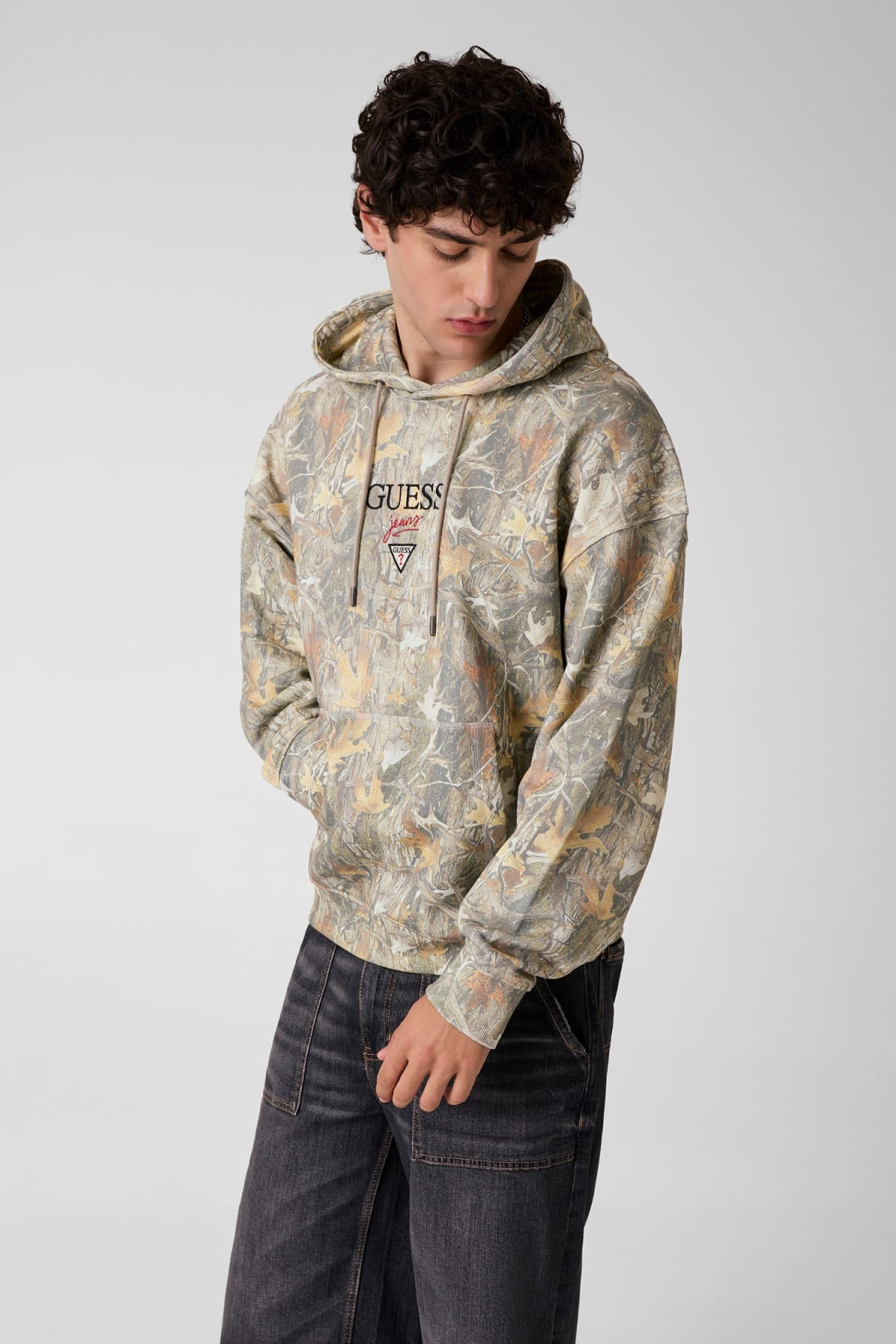 GUESS JEANS BAKER LOGO CAMO HOODIE