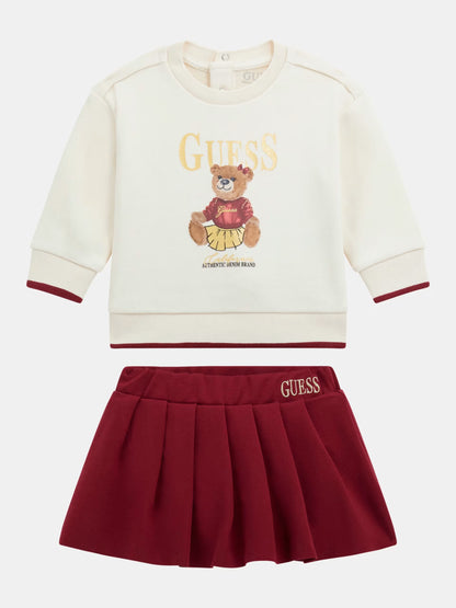 GUESS JEANS GIRLS LS SET SWEATSHIRT& SKIRT