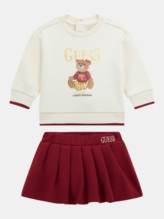 GUESS JEANS GIRLS LS SET SWEATSHIRT& SKIRT