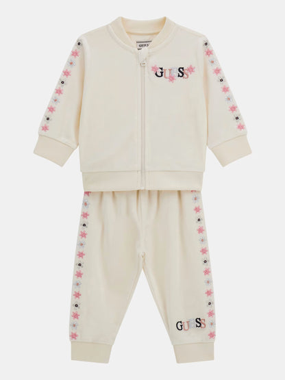 GUESS KIDS SET VELVET ACTIVE TOP & PANTS