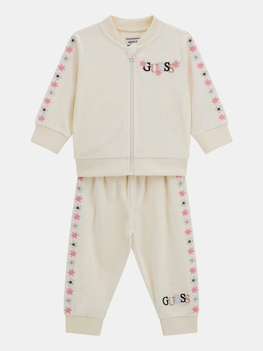 GUESS KIDS SET VELVET ACTIVE TOP & PANTS