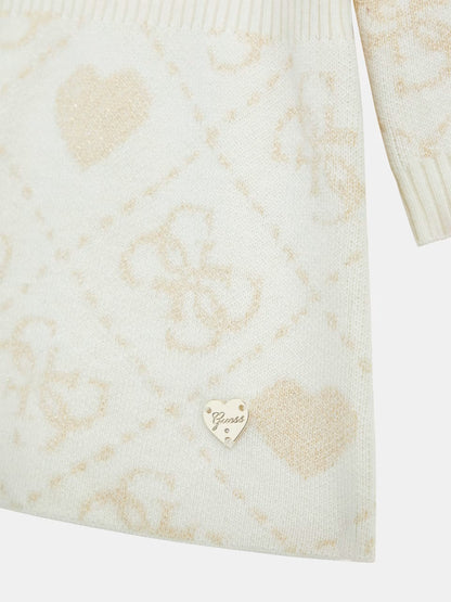 GUESS KIDS KNITTED 4G LOGO SWEATER DRESS & PANTY