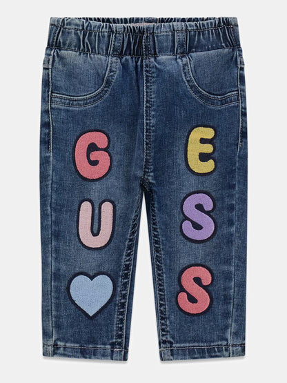 GUESS STRECH DENIM LETTERS DENIM