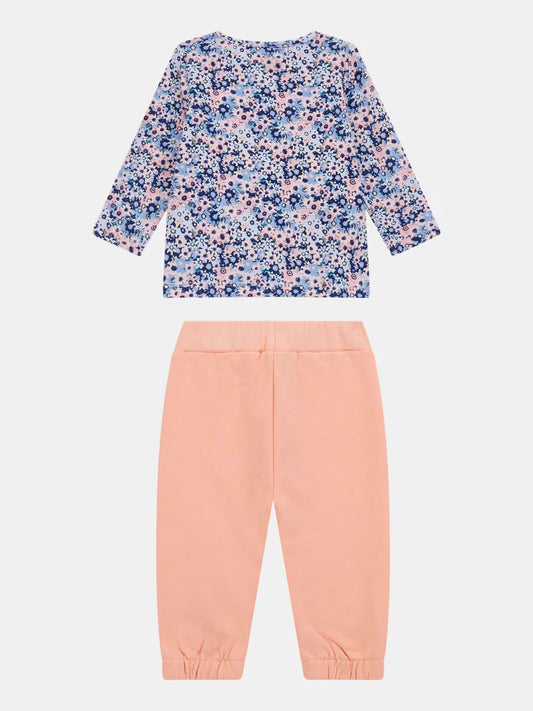 GUESS ALLOVER PRINT SET ACTIVE TOP & PANTS
