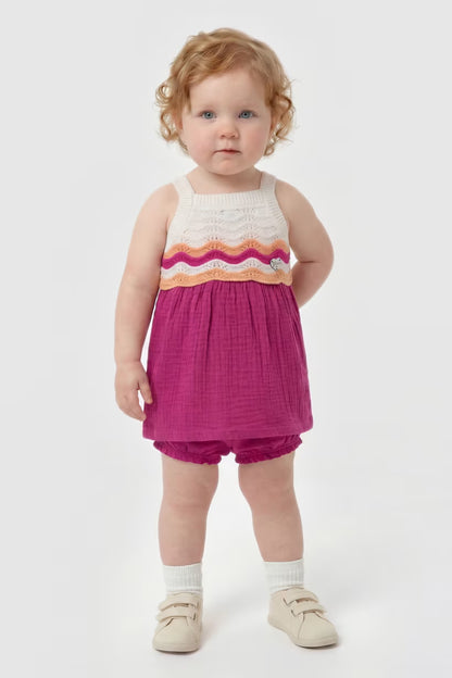 GUESS KIDS CROCHET DRESS & PANTY