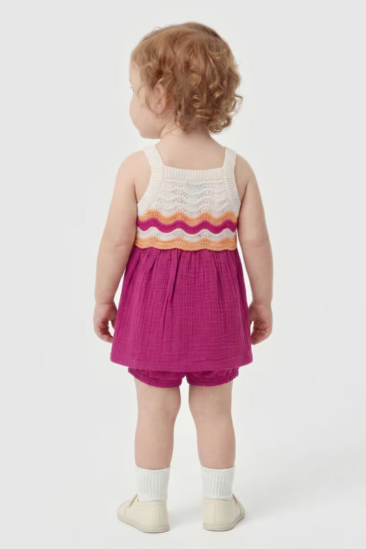 GUESS KIDS CROCHET DRESS & PANTY