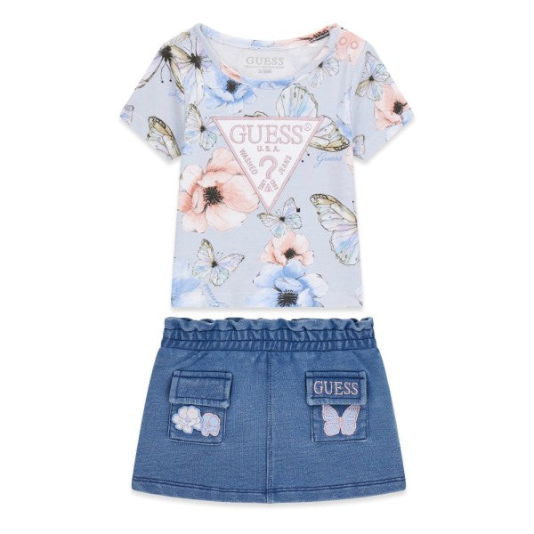 GUESS KIDS SET T SHIRT & SKIRT